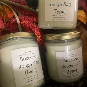 Baccarat Rouge 540 (Type) scented soy candles