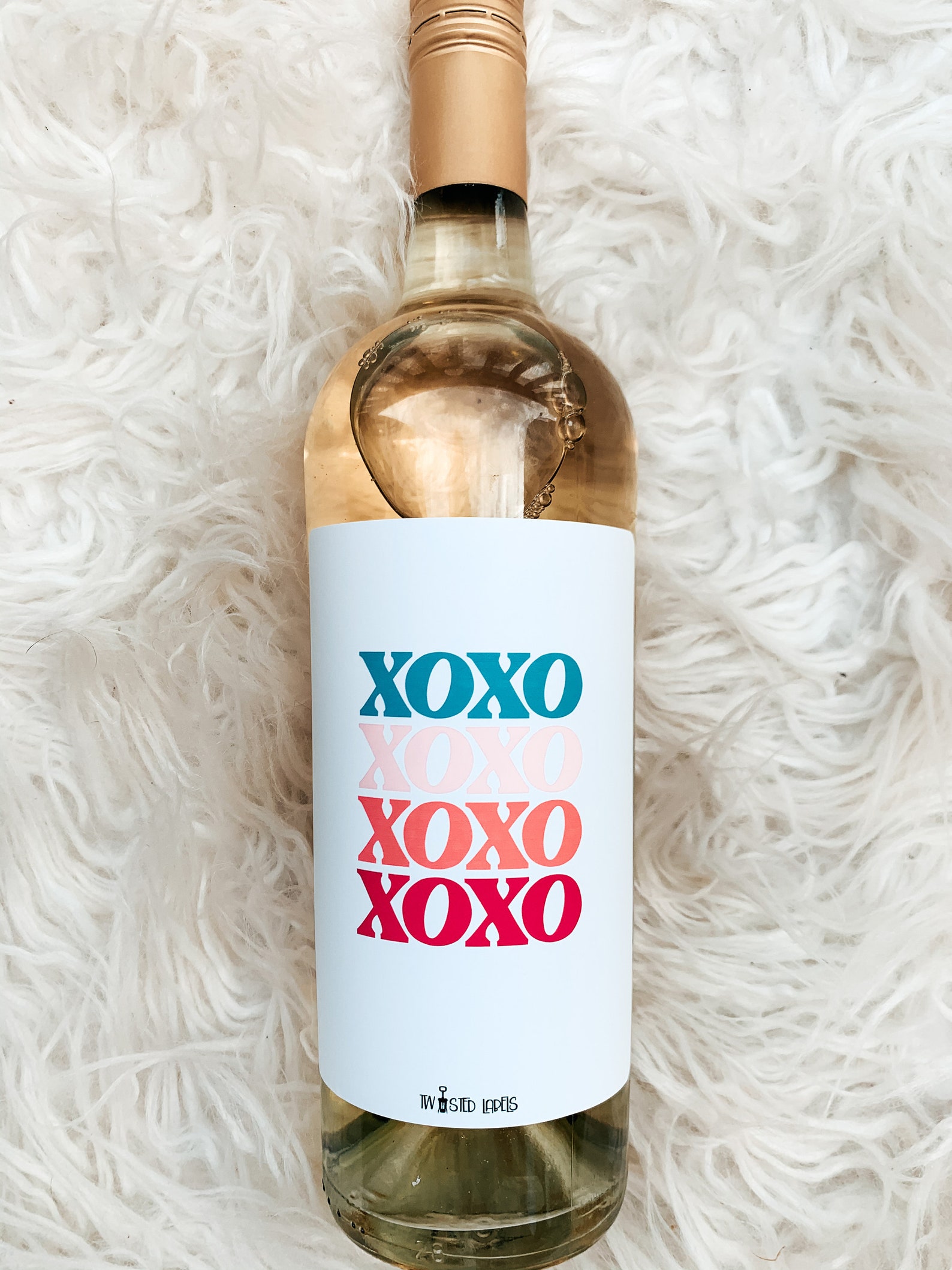 XOXO Label Valentine's Day Label Wine Label Gift for Etsy