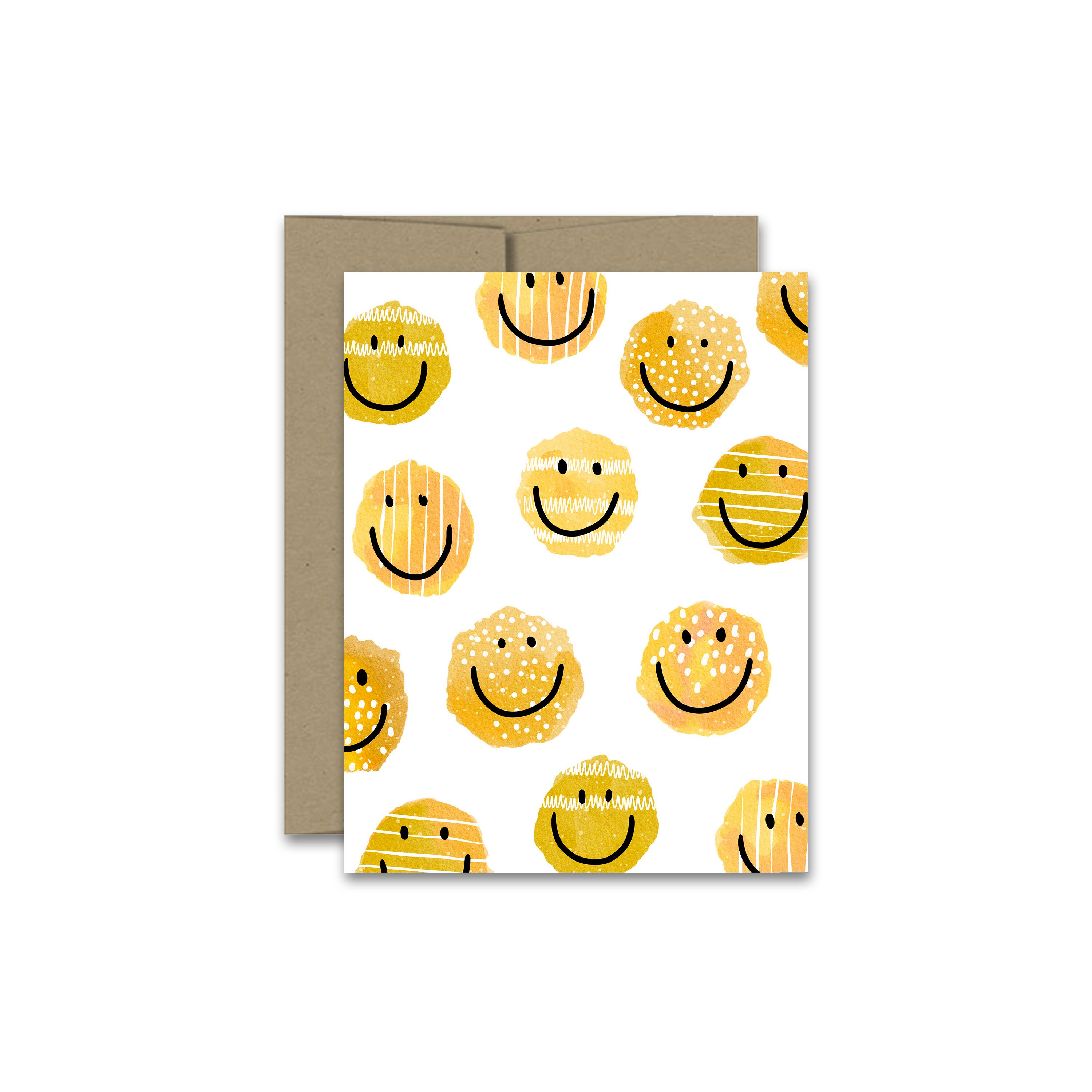 Smiley Face Greeting Card Set of 6 or 12 Blank Cards - Etsy
