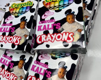 Personalisierte Crayon Box Party Favors: Benutzerdefinierte Kindergeburtstagsgeschenke