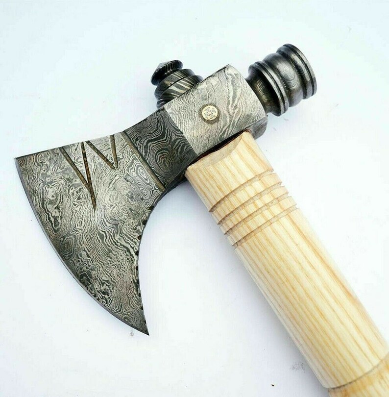 Custom Handmade Damascus Axe 16 Damascus Steel Hunting Etsy