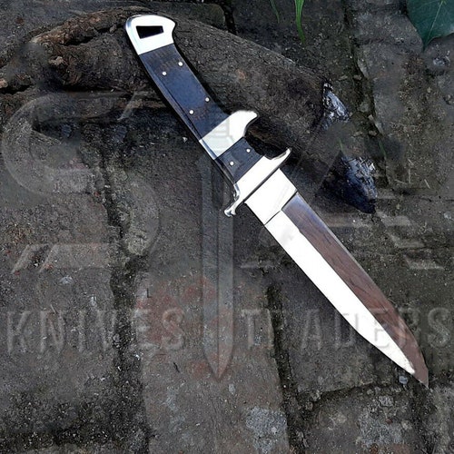 Custom Handmade Knife 15 Inches D 2 Steel Hunting shops Bowie Knife With Leather Sheath
