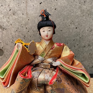 Traditional Japanese doll, Hina Ningyo, Handmade Doll, Hina doll, Vintage doll, Hina Matsuri doll