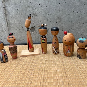 Vintage Japanese Kokeshi Wooden doll. Kokeshi doll