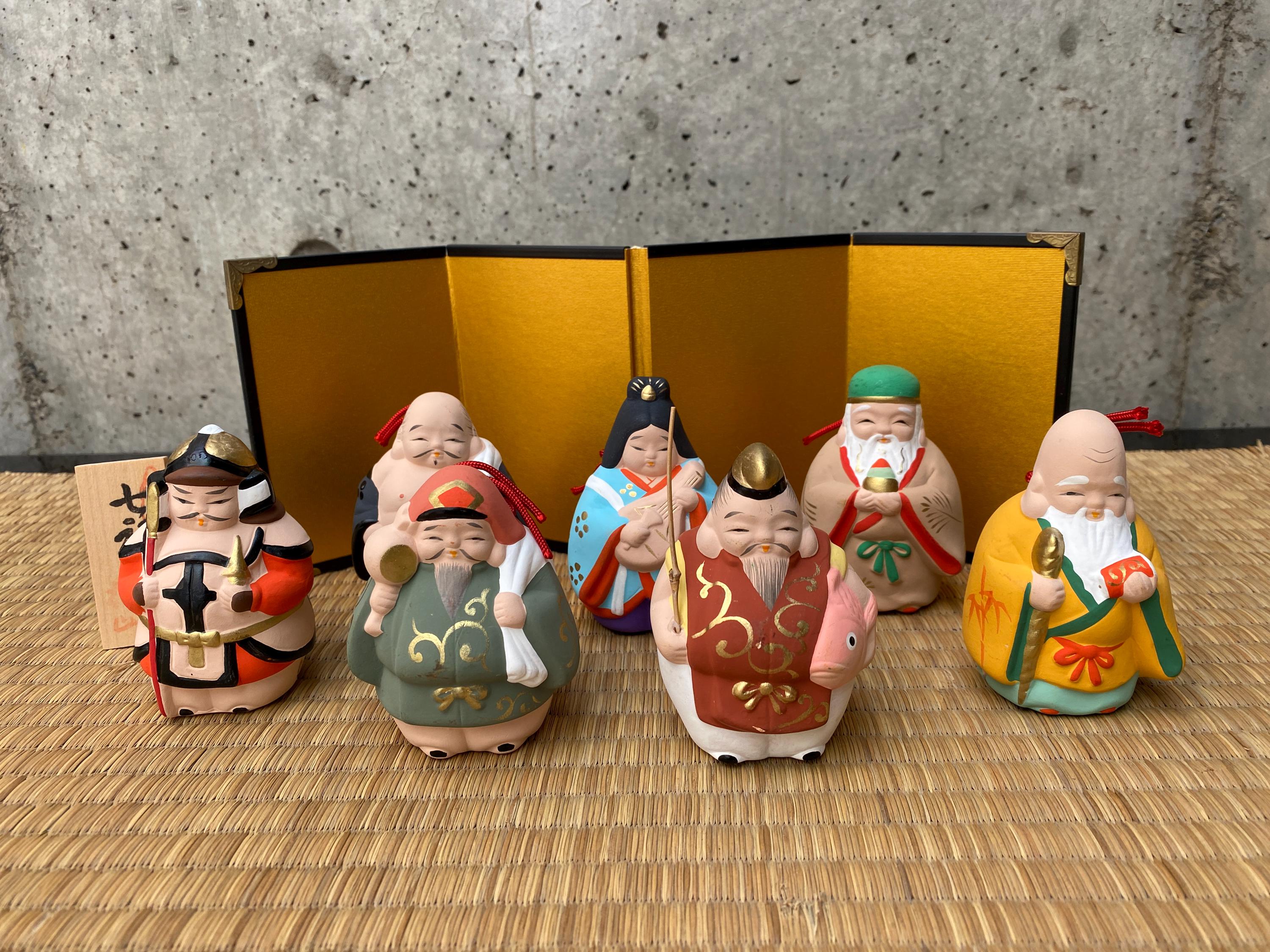 Seven Lucky Gods 七福神 雅俊 骨董 送り返し 置物 Figurine Seven Lucky Gods 七福神 雅俊 骨董 送り返し 置物 Figurine