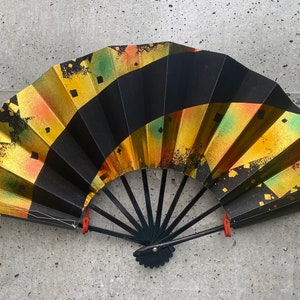 Abanico plegable, Abanico de papel vintage, Abanico vintage japonés