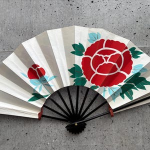 Abanico plegable, Abanico de papel vintage, Abanico vintage japonés
