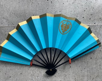 Japanese vintage fan, Folding fan, Vintage paper fan