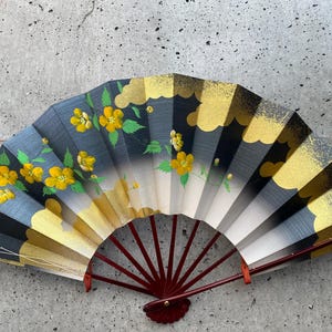 Abanico plegable, Abanico de papel vintage, Abanico vintage japonés
