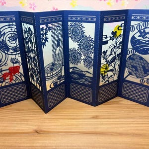 Japanische Sommer Postkarte, 3D Postkarte