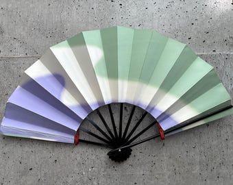 Japanese Folding Fan - Pastel. Vintage