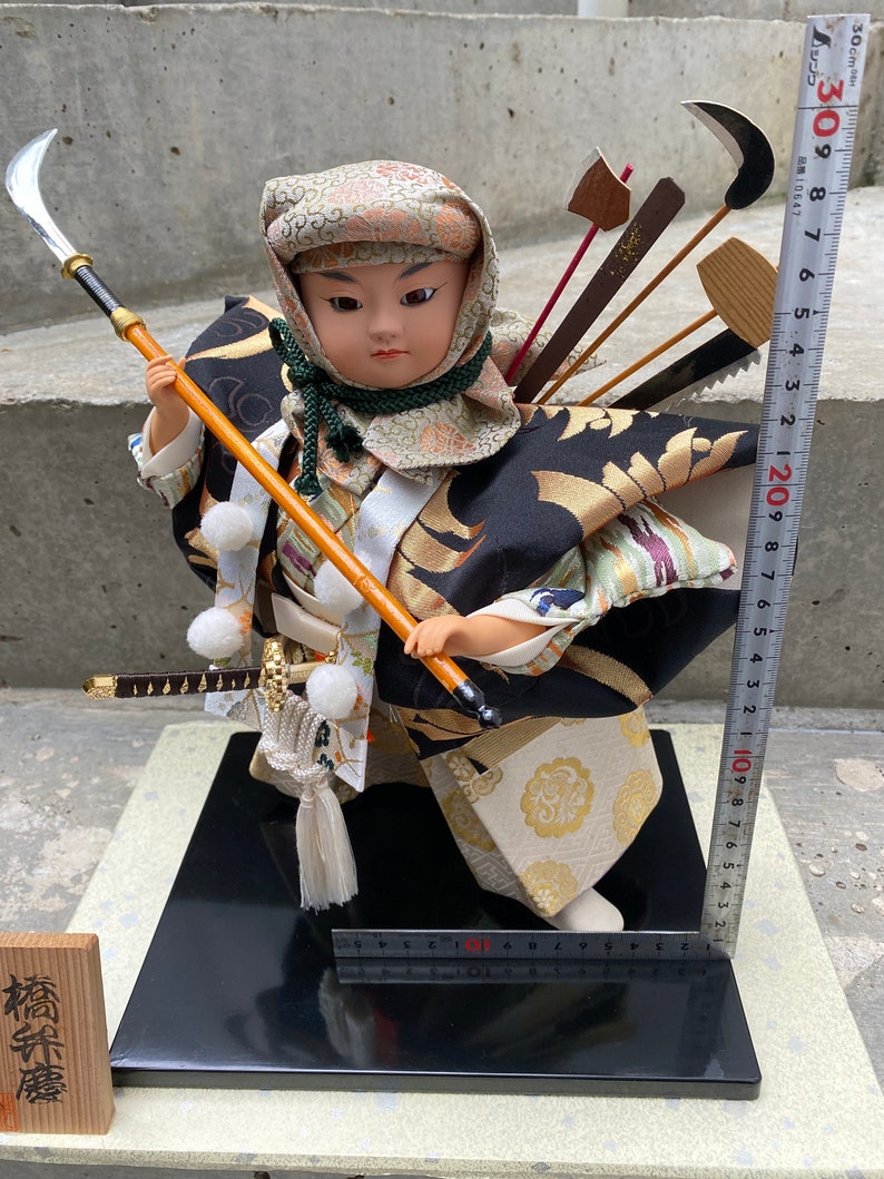 Vintage Japanese Samurai Warrior Doll Benkei Etsy