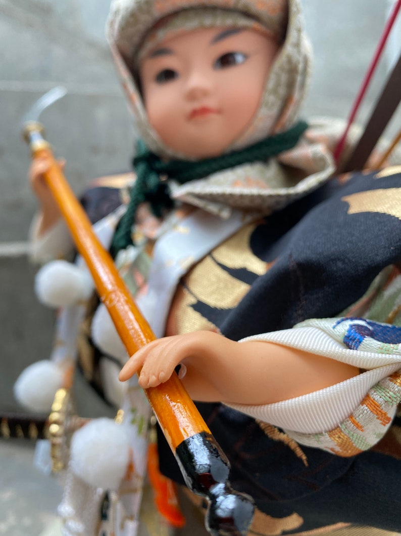 Vintage Japanese Samurai Warrior Doll Benkei Etsy