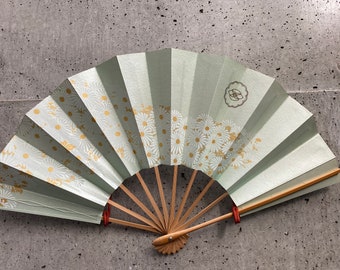 Folding fan, Vintage paper fan, Japanese vintage fan