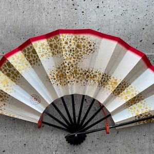 Folding fan, Vintage paper fan, Japanese vintage fan