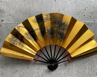 Folding fan, Vintage paper fan, Japanese vintage fan