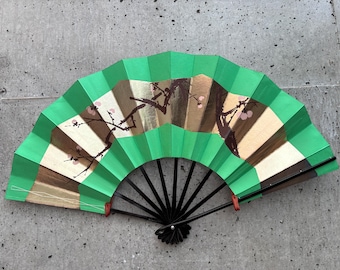 Japanese Folding Fan - Cherry Blossom. Vintage