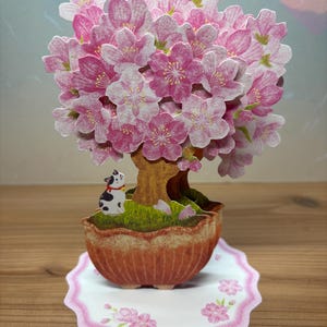 Japanische Frühlingspostkarte, 3D Postkarte