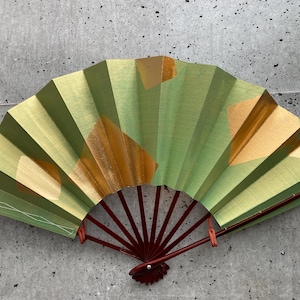 Folding fan, Vintage dance paper fan, Japanese vintage fan