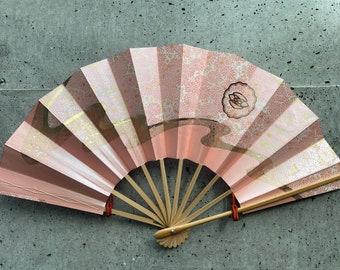 Folding fan, Vintage paper fan, Japanese vintage fan