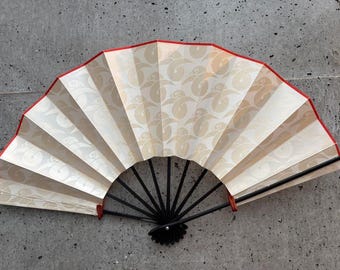 Japanese Folding Fan - Birds. Vintage