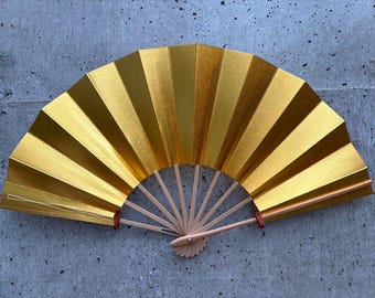 Vintage paper fan, Japanese vintage fan, Folding fan