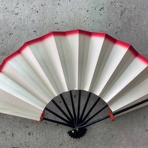 Abanico vintage japonés, Abanico plegable, Abanico de papel vintage