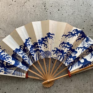 Folding fan, Vintage dance paper fan, Japanese vintage fan