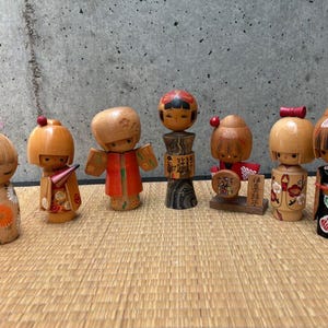 Vintage Japanese Kokeshi Wooden doll. Kokeshi doll