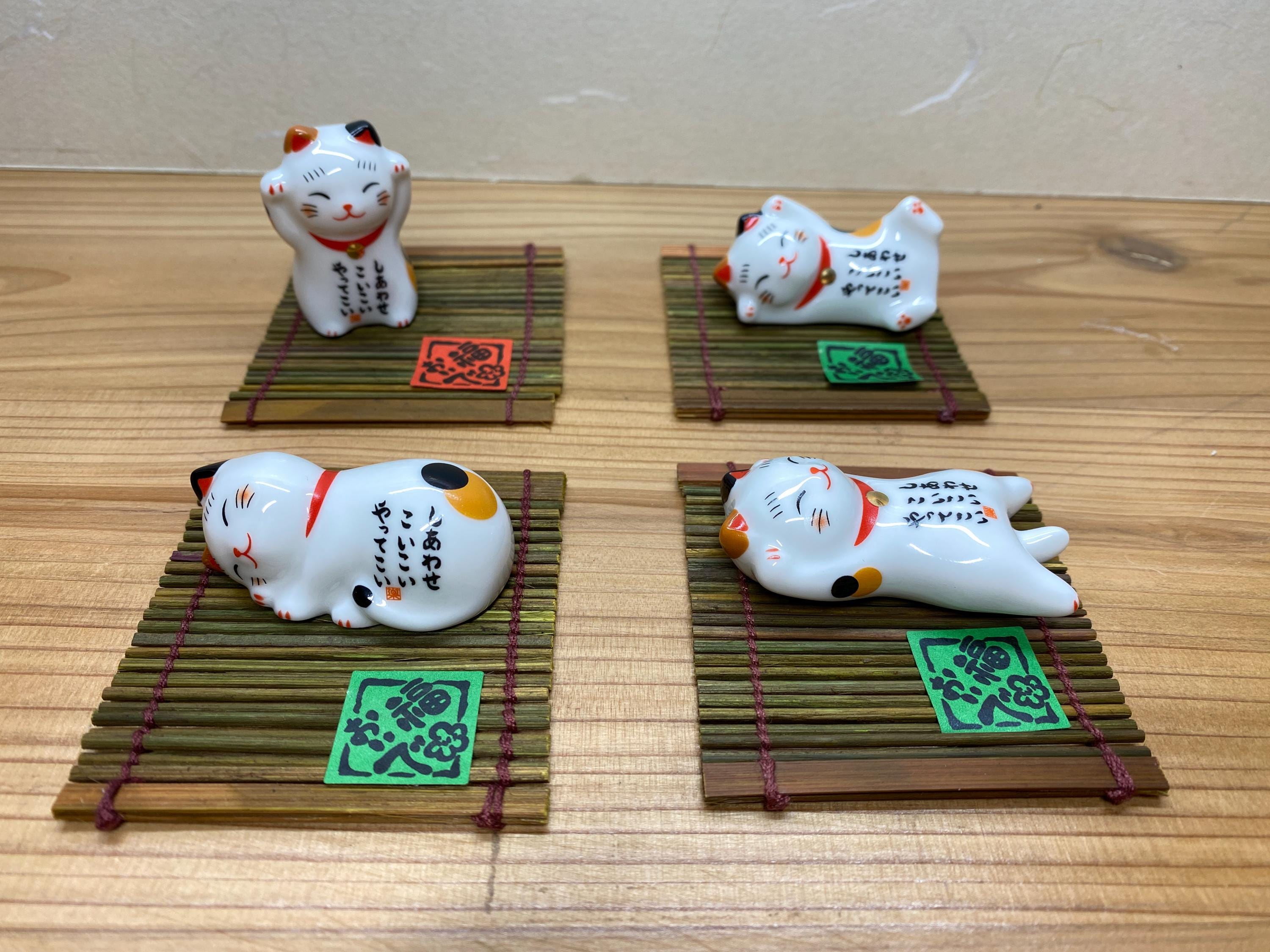 15いい福こいこい　希少価値高し　手作り　招き猫 15いい福こいこい希少価値高し手作り招き猫