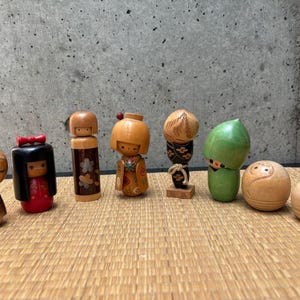 Vintage Japanese Kokeshi Wooden doll. Kokeshi doll