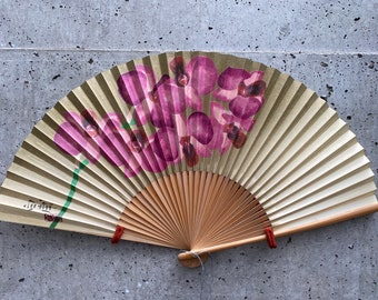 Folding fan, Vintage paper fan, Japanese vintage fan