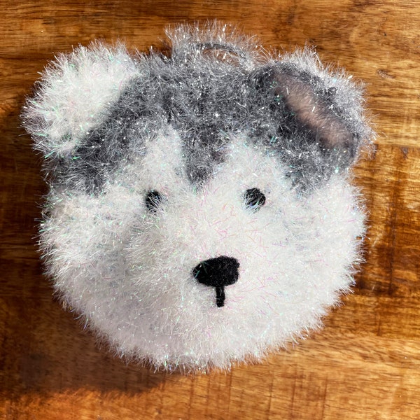 Baby Husky Crochet Scrubby for Dishwash scrubber |  Handmade Kitchen Cloth | Reusable Sponge Alternative | Eco-Friendly | Gift | Party Favor