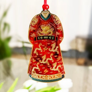 Korean Traditional Design Bookmark | King’s Hanbok | Gold-plated | Royal Wedding Groom&#39;s Outfit | Gift | Party Favor | Wedding Gift