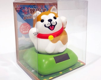 Solar Waving Lucky Cat & Wagging Akita Dog Set | Maneki-neko - Etsy