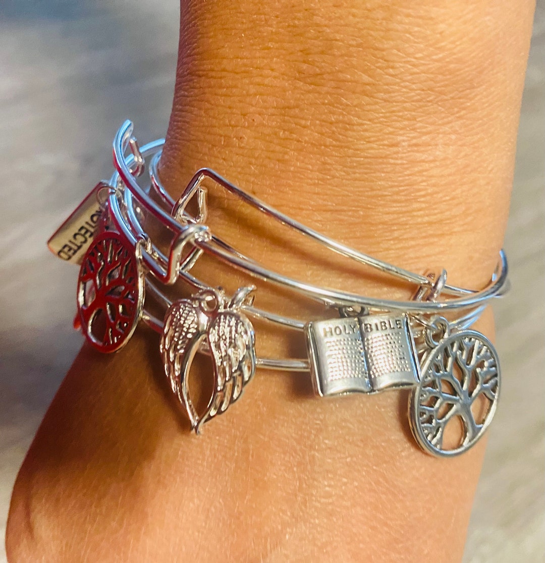 Menorah Charm Bracelet Holy Bible Charm Bracelet Tree of Life Charm Bracelet Hebrew Israelite Etsy