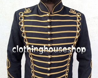 Men's Emo Punk Goth MCR Officer Military Drummer Parade Marching Band Jacket