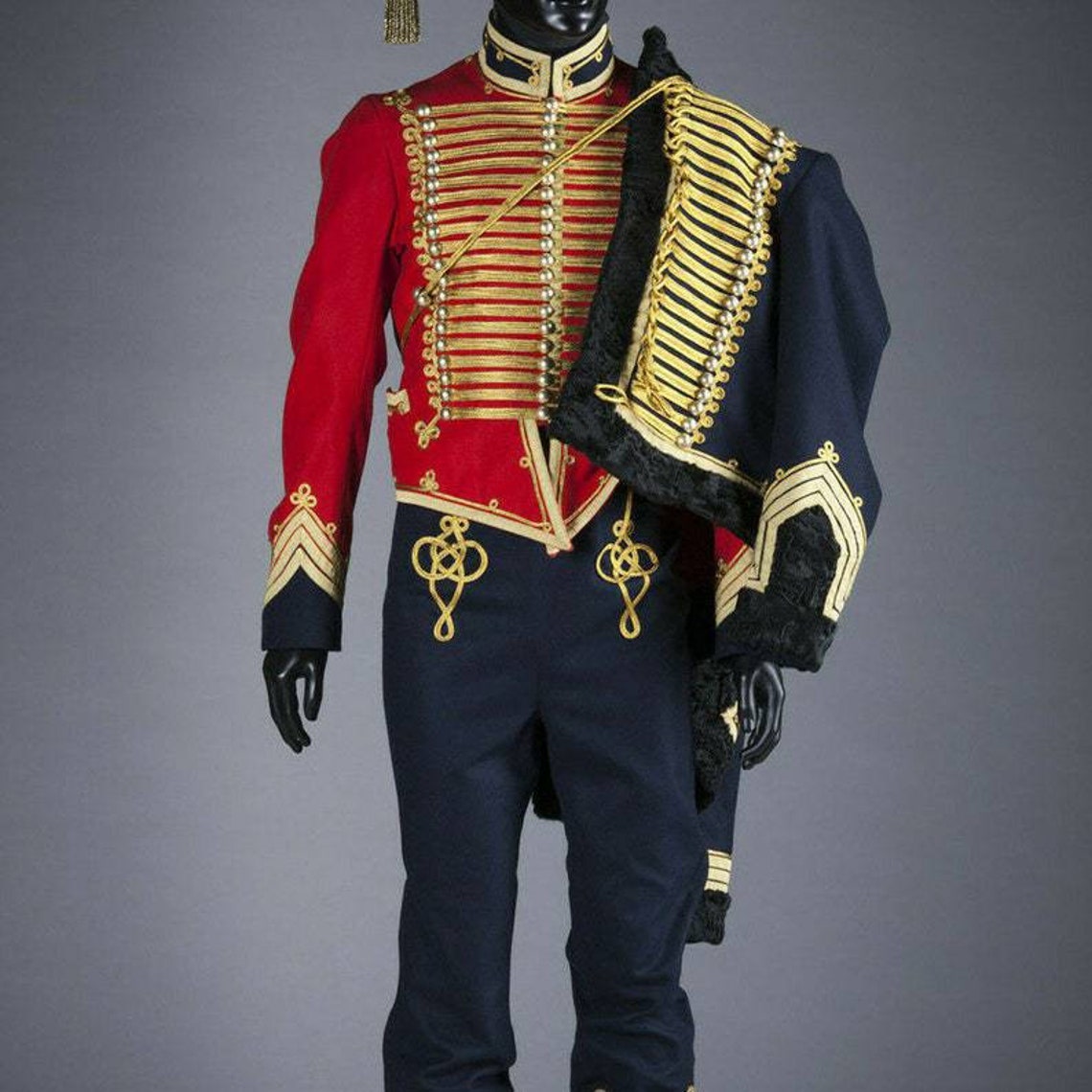 Men's British Uniform Regency Military Uniform Men's Jacket, Military