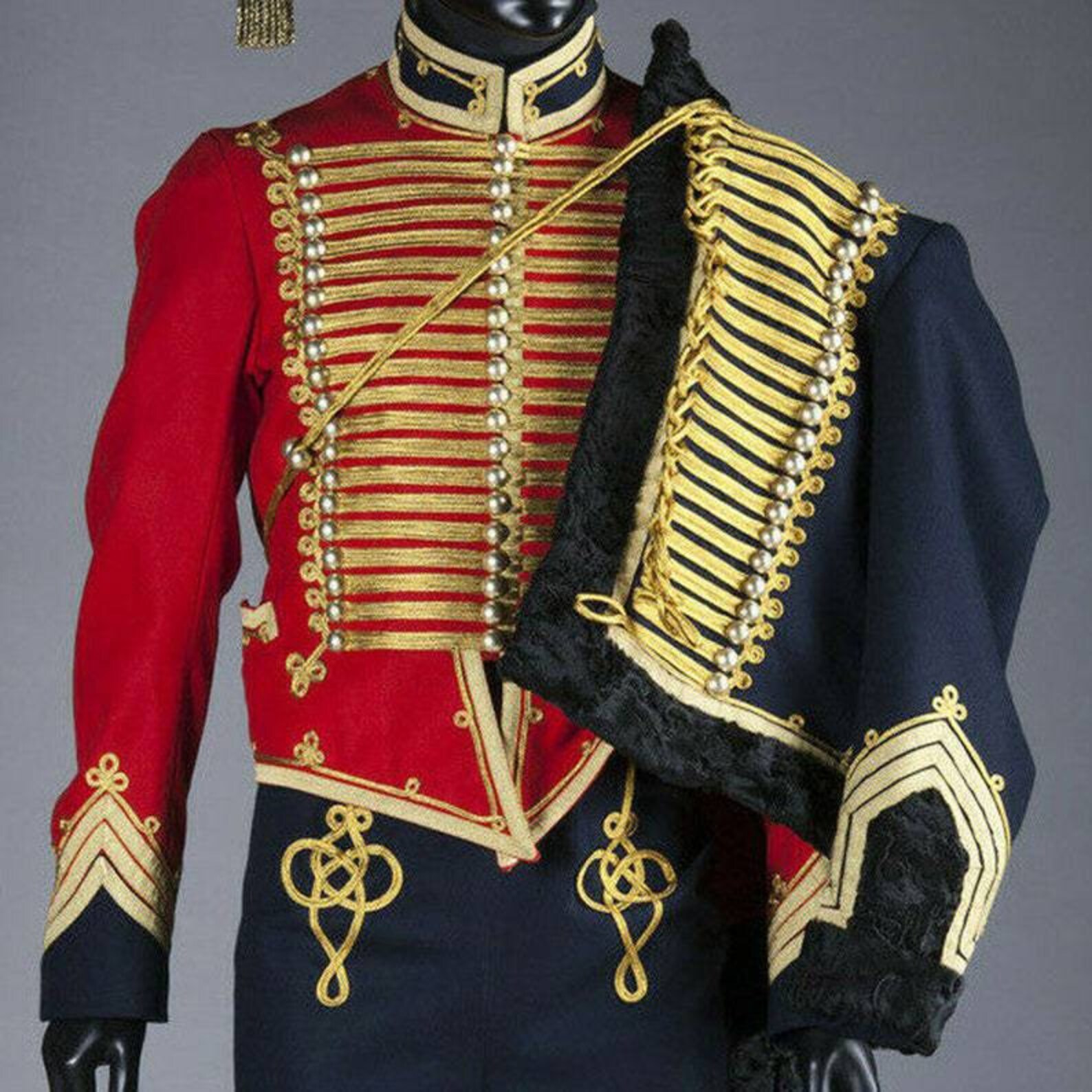 Men's British Uniform Regency Military Uniform Men's Jacket, Military