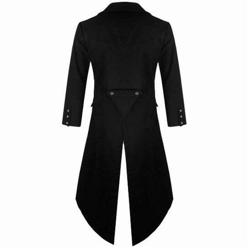Mens Gothic Style Coatblack Gothic Tailcoat Victorian Jacket Etsy