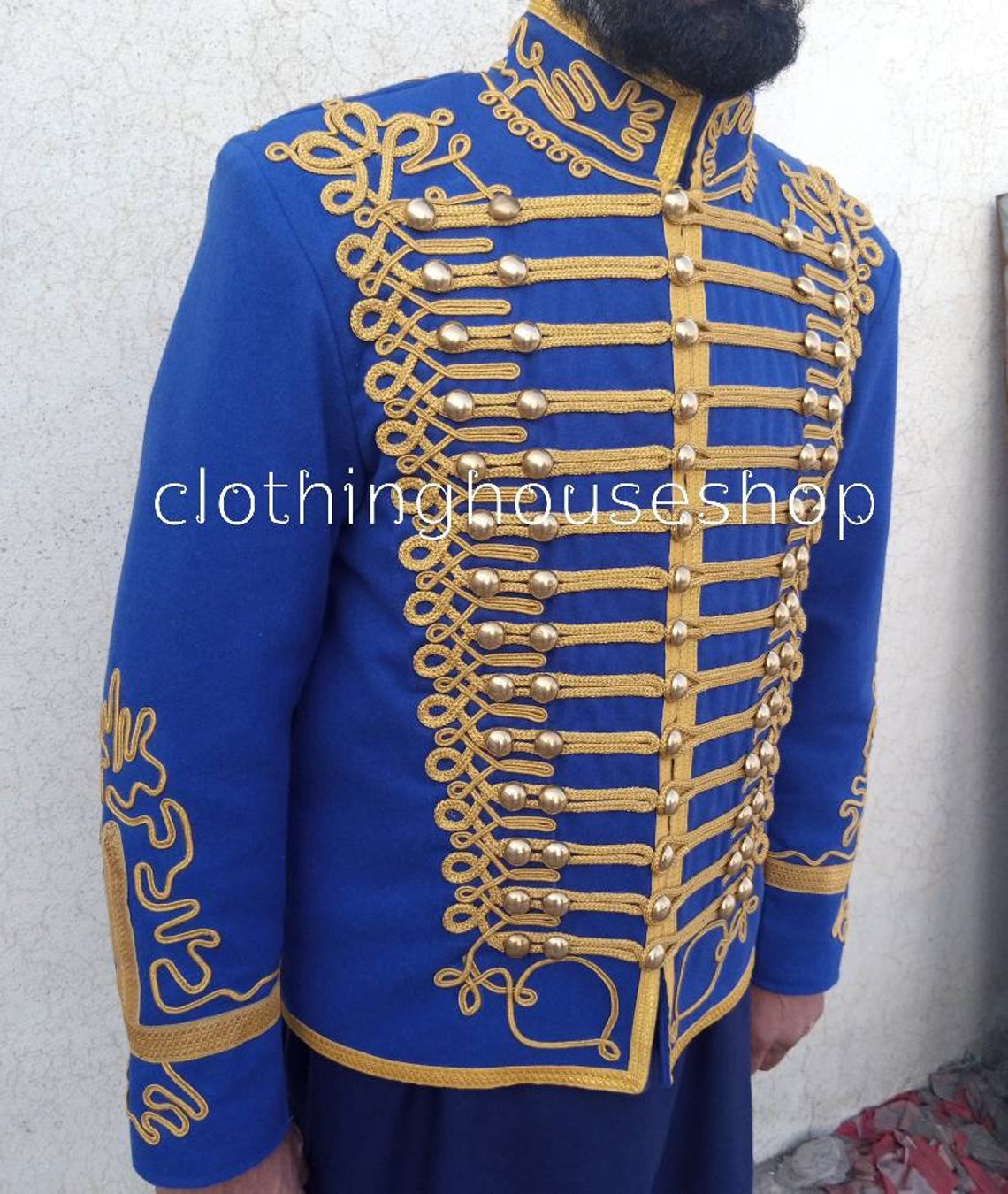 New Napoleonic Hussar Uniform Miltary Style Tunic Pelisse Jimmi Hendrix