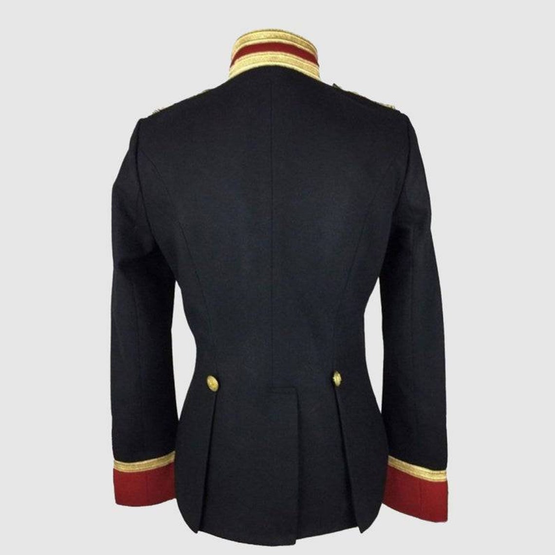 Women Wool Military Hussar Jacket Army Officer Band Coat Trench Jacket