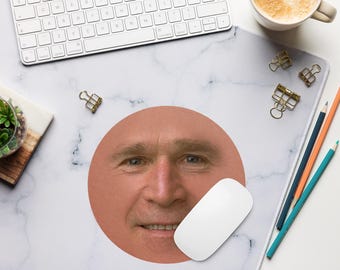 George Bush Round mouse pad