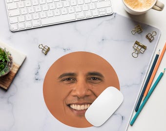 Obama Round mouse pad