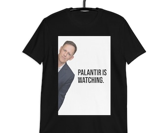 Koszulka z krótkim rękawem i napisem „Palantir obserwuje”