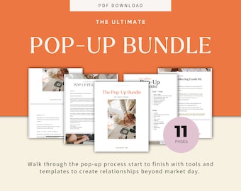 Pop-Up Shop Bundle: Templates for Pitching, Planning, Collecting Emails and Following-Up