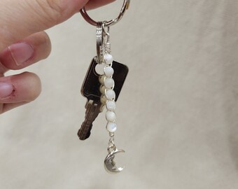 Handmade Mother of Pearl Braided Keychain