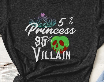 Princess Villain Shirt, Funny Shirt, Family Vacation gifts for her, gifts for mom, Unisex Bella Tee, Humor Friend Gift, Evil Queen