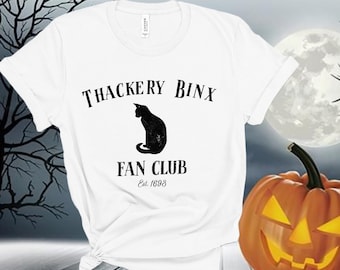 Maglietta del Fan Club Thackery Binx, Magliette per Fan Magici, Magliette Unisex Divertenti di Halloween, Spirit Animal
