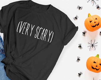 Very Scary T-shirt, Halloween Horror Tee Shirt, Unisex Style, Gifts, Clean Halloween Shirt